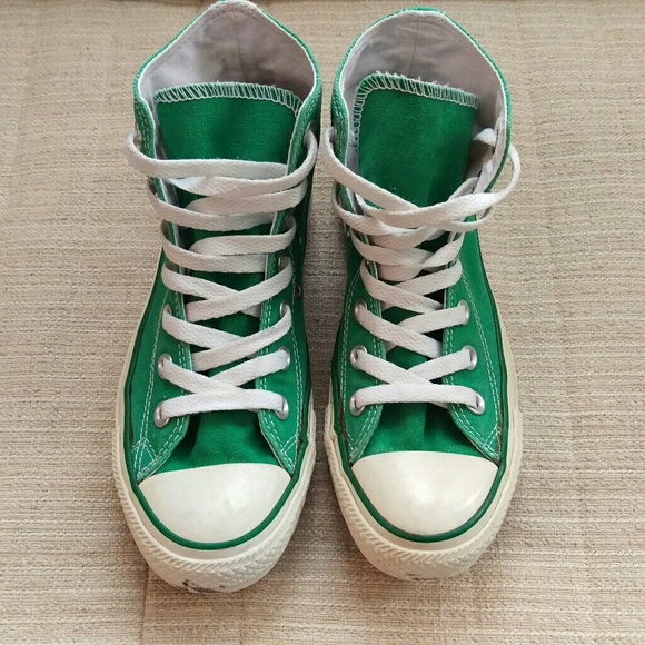 Converse Shoes - All Star Converse (Sz 5) (Unisex) Hi Tops green